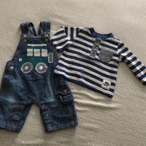 Pant overalls and long sleeve shirt